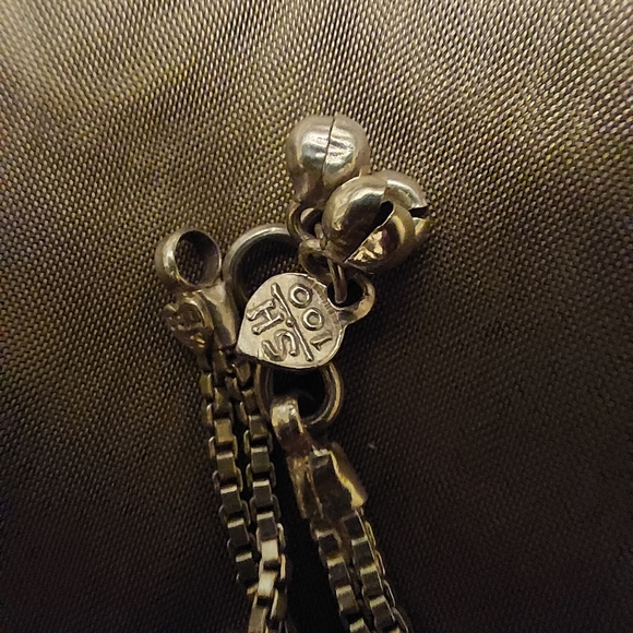 Pair of pure silver anklets from India - Picture 4 of 6